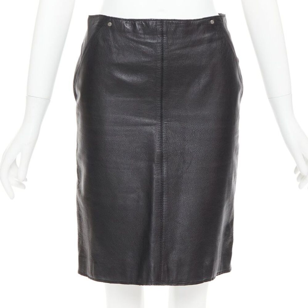Versace Sport Leather Medusa Skirt